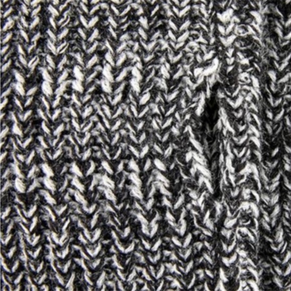 REBECCA MINKOFF Marled Acrylic Rib stitch Pom Beanie Hat & Arm Warmer Set Black - Picture 2 of 5